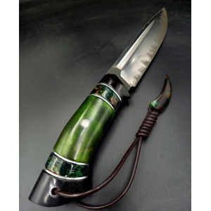 СМАРАГД ІІ ніж ручної роботи ПАВЛА ГОНЧАРЕНКА, сталь - ДІ103МП™ в багатошаровому ламінаті з нержавіючої сталі n690 64 HRC. Photo 2